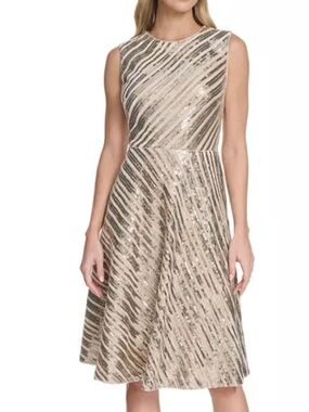 Calvin Klein - Sequin Sleeveless Midi Dress